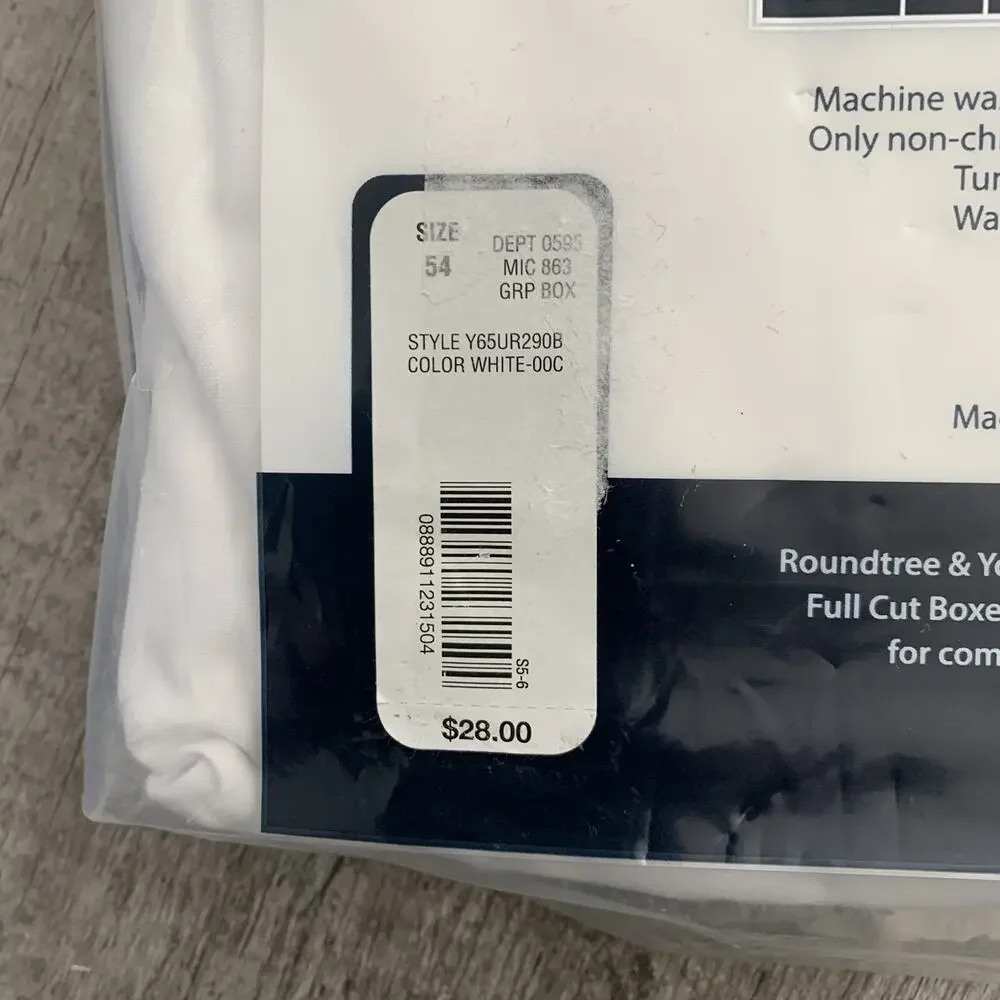 LOT of 2 Roundtree & Yorke Boxers Big Man Sz 54 Full-Cut 100% Combed Cotton NEW